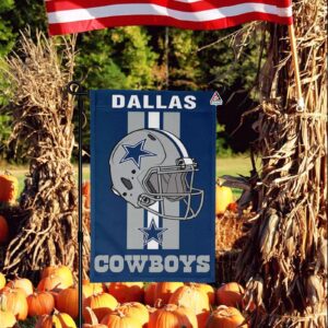 Dallas Cowboys Helmet Vertical Flag, Cowboys NFL Outdoor Flag – House Garden Decor Gift – House Garden Decor Gift