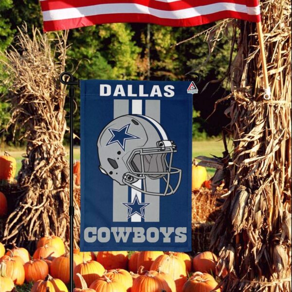 Dallas Cowboys Helmet Vertical Flag, Cowboys NFL Outdoor Flag – House Garden Decor Gift – House Garden Decor Gift