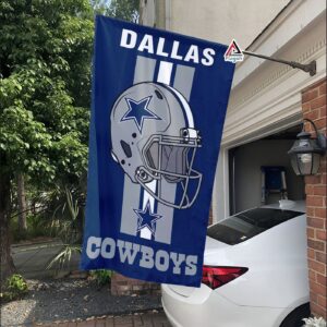 Dallas Cowboys Helmet Vertical Flag, Cowboys NFL Outdoor Flag - House Garden Decor Gift - House Garden Decor Gift 3