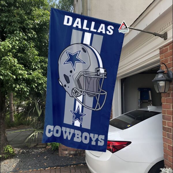 Dallas Cowboys Helmet Vertical Flag, Cowboys NFL Outdoor Flag – House Garden Decor Gift – House Garden Decor Gift
