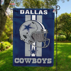 Dallas Cowboys Helmet Vertical Flag, Cowboys NFL Outdoor Flag - House Garden Decor Gift - House Garden Decor Gift