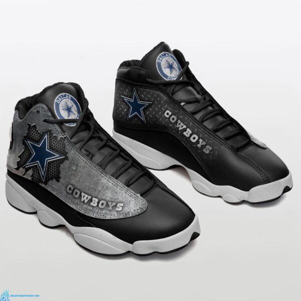 Custom Dallas Cowboys Jordan 13 Black Shoes – Limited Edition