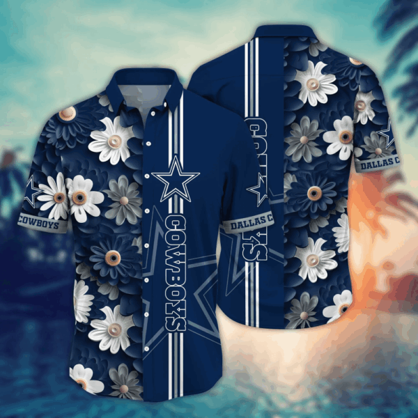 Dallas Cowboys NFL Flower Hawaii Shirt  For Fans, Summer Football Shirts