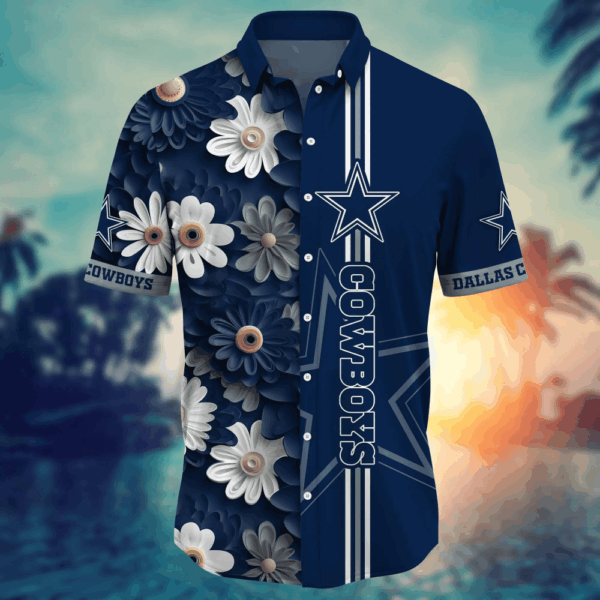 Dallas Cowboys NFL Flower Hawaii Shirt  For Fans, Summer Football Shirts