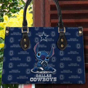 Dallas Cowboys Stitch Women Custom Name Leather Hand Bag