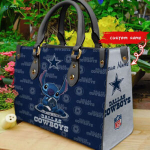 Dallas Cowboys Stitch Women Custom Name Leather Hand Bag