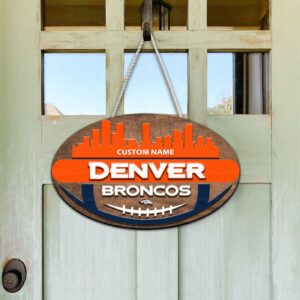 Denver Broncos 2 Layers Wooden Sign – Home Decor Gift