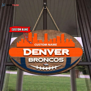 Denver Broncos 2 Layers Wooden Sign - Home Decor Gift