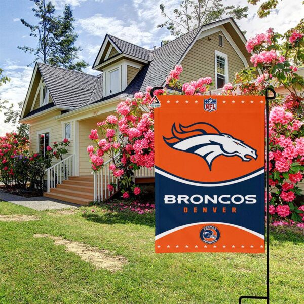 Denver Broncos Football Team Flag, NFL Premium Two-sided Vertical Flag – House Garden Decor Gift