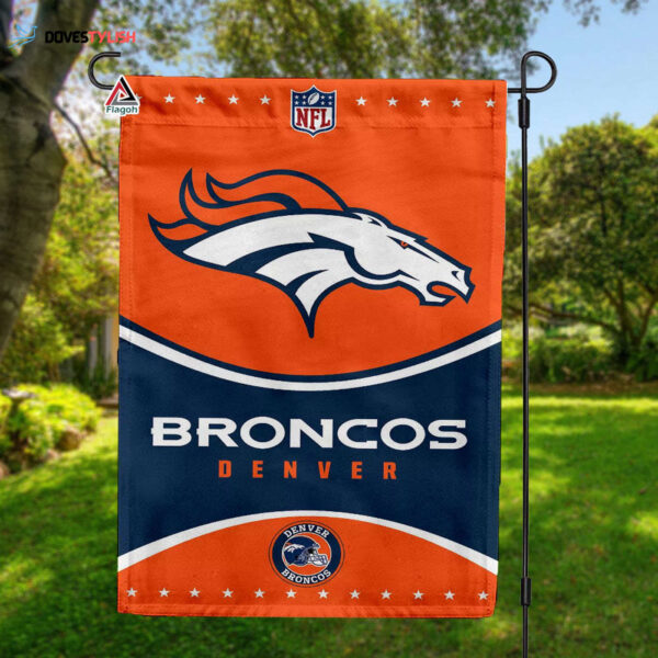 Denver Broncos Football Team Flag, NFL Premium Two-sided Vertical Flag – House Garden Decor Gift