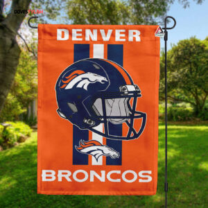 Denver Broncos Helmet Vertical Flag, Broncos NFL Outdoor Flag - House Garden Decor Gift