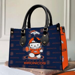 Denver Broncos Kitty Women Custom Name Leather Hand Bag