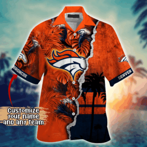 Denver Broncos NFL Flower Hawaii Shirt  For Fans, Custom Summer Football Shirts