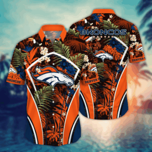 Denver Broncos NFL Flower Hawaii Shirt   For Fans, Summer Football Shirts
