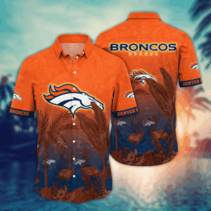 Denver Broncos NFL Flower Hawaii Shirt   For Fans, Summer Football Shirts