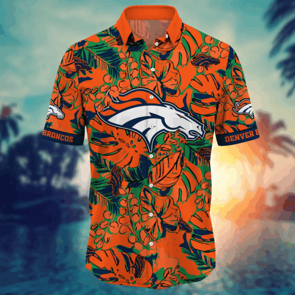 Denver Broncos NFL Flower Hawaii Shirt  For Fans, Summer Football Shirts