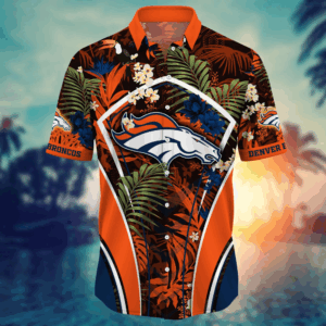 Denver Broncos NFL Flower Hawaii Shirt   For Fans, Summer Football Shirts