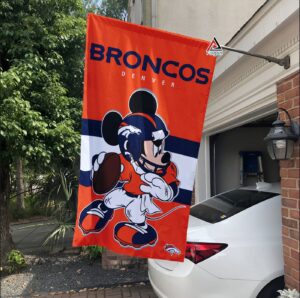 Denver Broncos x Mickey Football Flag, NFL Premium Flag – House Garden Decor Gift