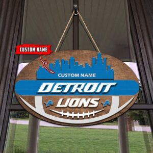Detroit Lions 2 Layers Wooden Sign – Home Decor Gift