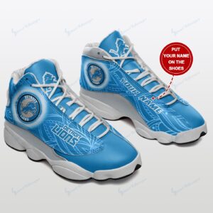 Custom Detroit Lions Air Jordan 13 Sneakers - Personalized Name BG119