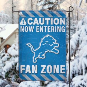 Detroit Lions Fan Zone Flag, NFL Welcome Sport Flag – House Garden Decor Gift