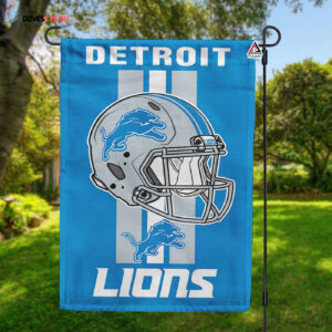 Detroit Lions Helmet Vertical Flag, Lions NFL Outdoor Flag - House Garden Decor Gift