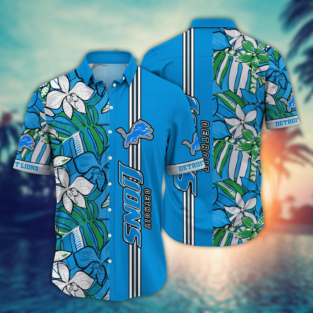 Detroit Lions NFL Flower Hawaii Shirt For Fans, Summer Football Shirts Detroit Lions NFL Flower Hawaii Shirt For Fans, Summer Football Shirts
