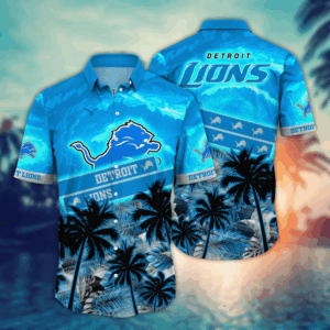 Detroit Lions NFL Flower Hawaii Shirt   For Fans, Summer Football Shirts