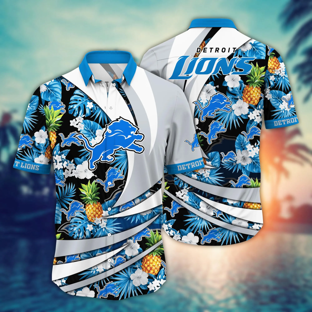 Detroit Lions NFL Flower Hawaii Shirt For Fans, Summer Football Shirts Detroit Lions NFL Flower Hawaii Shirt For Fans, Summer Football Shirts