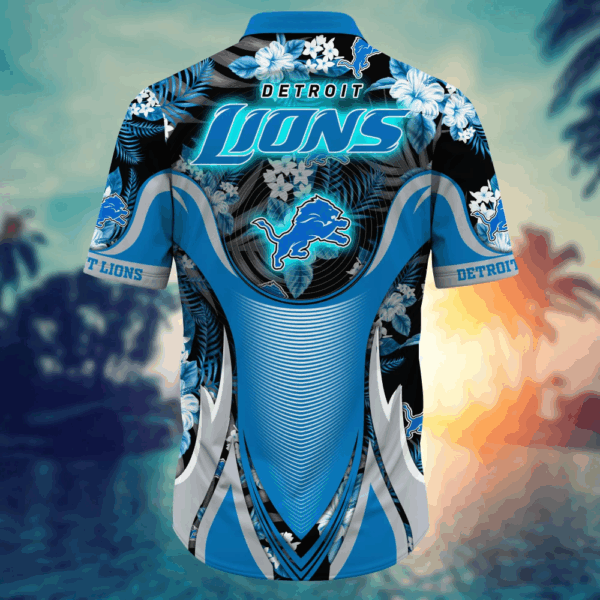 Detroit Lions NFL Flower Hawaii Shirt   For Fans, Summer Football Shirts