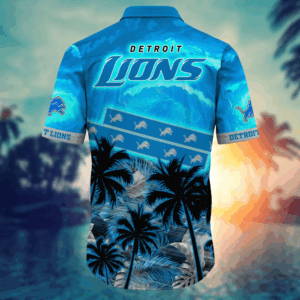 Detroit Lions NFL Flower Hawaii Shirt   For Fans, Summer Football Shirts