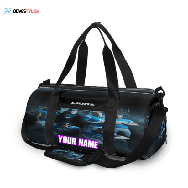 Detroit Lions Team Unisex Gift Tee 2025 Personalized Name Travel Bag Gym Bag