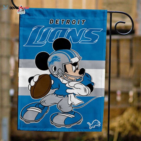 Detroit Lions x Mickey Football Flag, NFL Premium Flag – House Garden Decor Gift