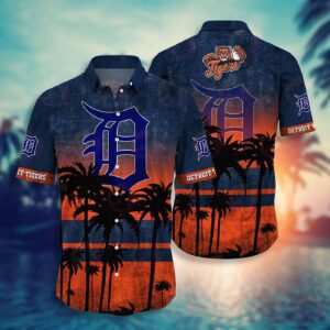 Detroit Tigers 3D Button Hawaiian Shirt: Perfect Gift for Men Dad Father