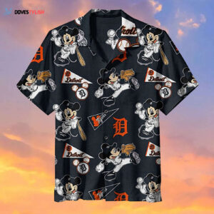 Detroit Tigers Baseball Hawaiian Shirt - Official MLB Merchandise