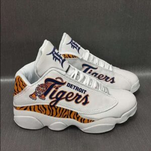 Detroit Tigers Jordan 13 Sneakers - Unisex Baseball Team Shoes Gift