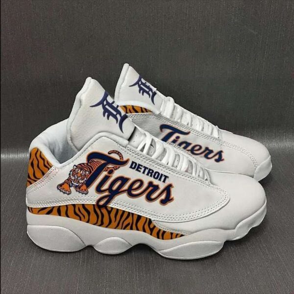 Detroit Tigers Jordan 13 Sneakers – Unisex Baseball Team Shoes Gift