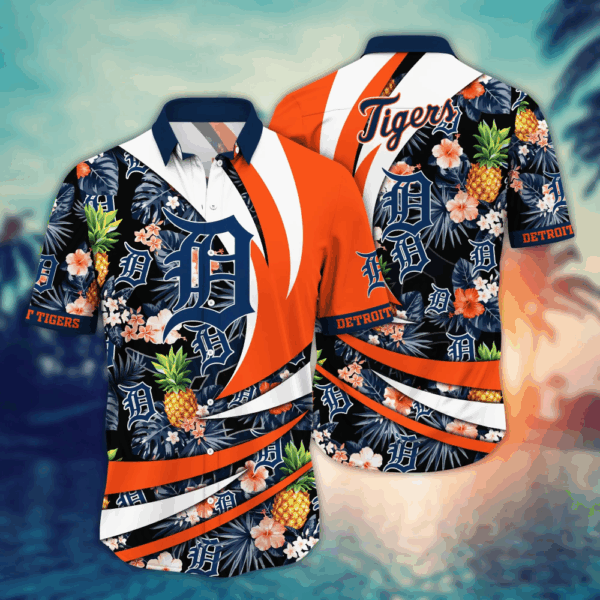 Detroit Tigers MLB Flower Hawaii Shirt  For Fans, Summer Football Shirts