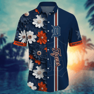 Detroit Tigers MLB Flower Hawaii Shirt   For Fans, Summer Football Shirts