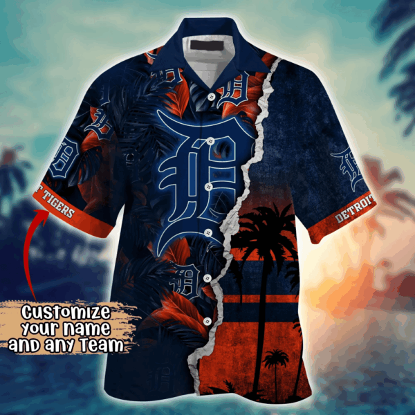 Detroit Tigers MLB Flower Hawaii Shirt   For Fans, Custom Summer Football Shirts