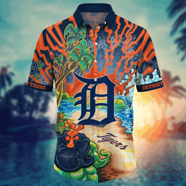 Detroit Tigers MLB Flower Hawaii Shirt   For Fans, Summer Football Shirts