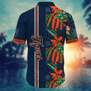 Detroit Tigers MLB Flower Hawaii Shirt   For Fans, Summer Football Shirts