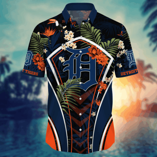 Detroit Tigers MLB Flower Hawaii Shirt   For Fans, Summer Football Shirts