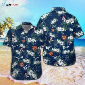 Detroit Tigers Tropical Hawaiian Shirt Set for Men Women Kids - MTE011