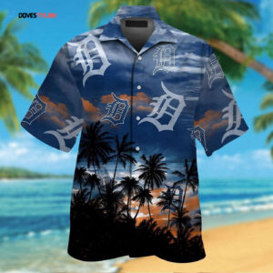 Detroit Tigers Tropical Aloha Hawaiian Shirt Set for Men Women Kids - MTE02
