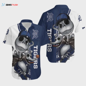 Detroit Tigers Skeleton Hawaiian Shirt: Stay Cool in Style!