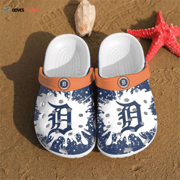Detroit Tigers Team Clogs Shoes Crocband Clog Comfortable Water Shoes