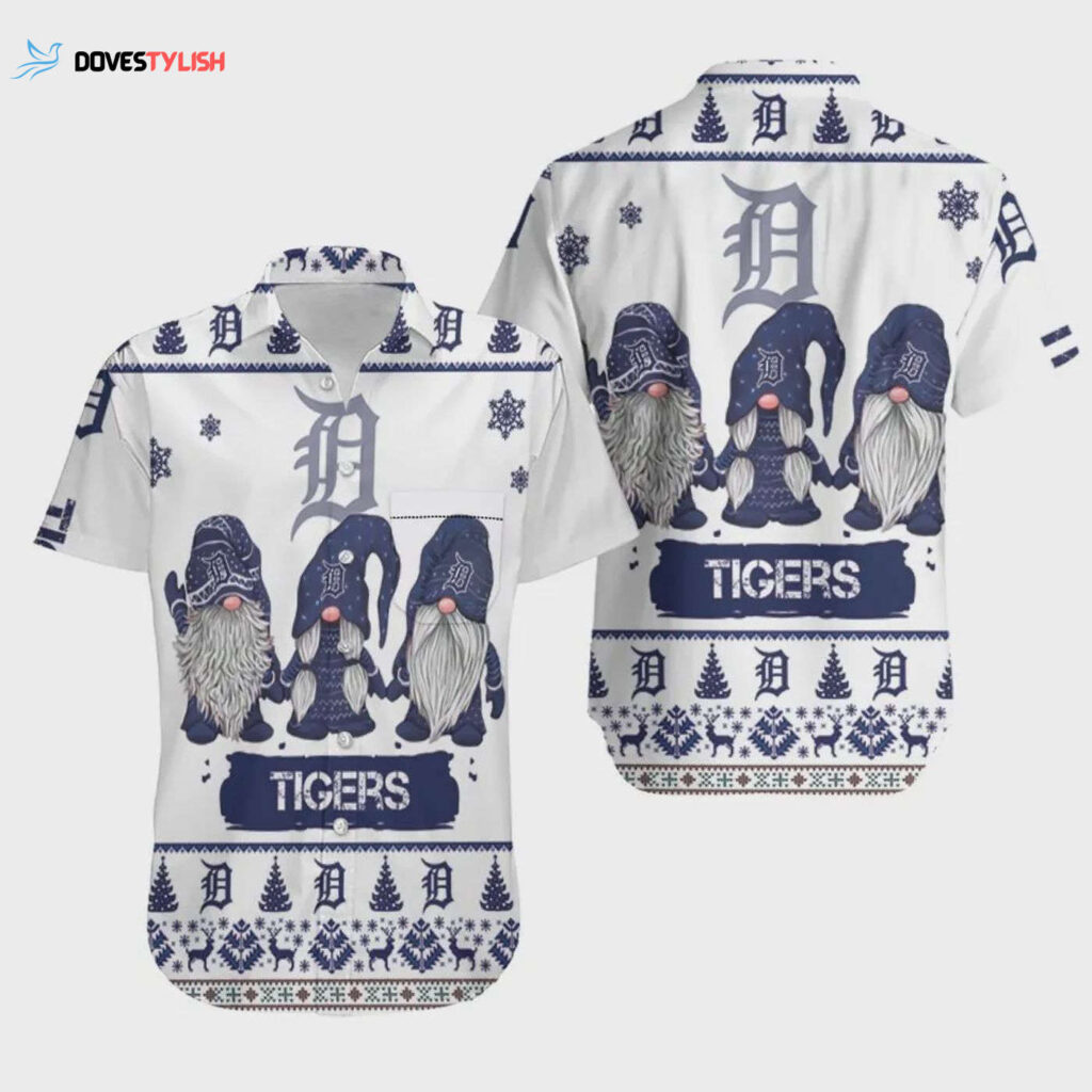 Detroit Tigers Hawaiian Shirt with Tropical Leaf Pattern – Official MLB Merchandise