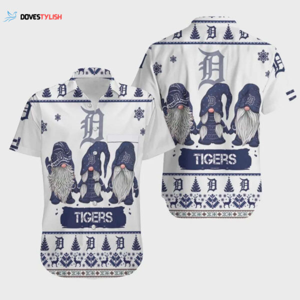 Detroit Tigers Hawaiian Shirt with Tropical Leaf Pattern – Official MLB Merchandise