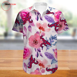 Atlanta Braves Floral Hawaiian Shirt: Summer Beach Outfit for Fans